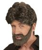 Peluca y Barba para Hombre Castaña Casual