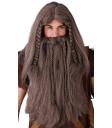 Peluca y Barba Vikingo color castaña