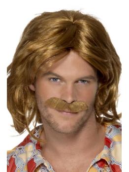 Peluca y bigote de Super Trouper de los 70