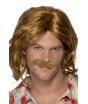 Peluca y bigote de Super Trouper de los 70