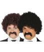 Peluca y bigote rizada para hombre 2 colores