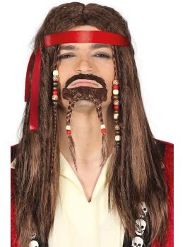 Peluca y Perilla Pirata Jack.