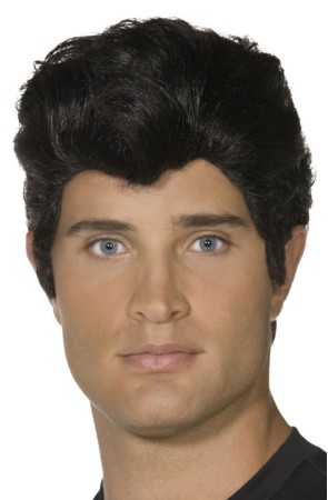 Peluca Danny Zuko de Grease Morena