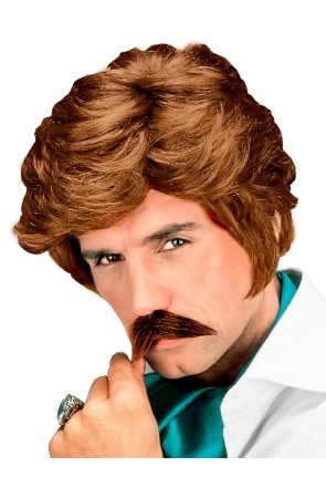 Pelucas Casanova Castaña con Bigote .
