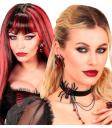 Pendientes Araña con Gema y Diamantes Rojos para Halloween