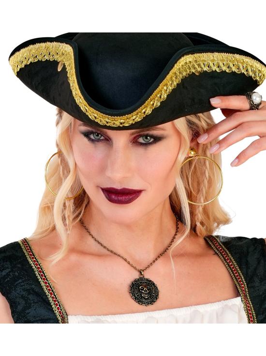 Pendientes de Aro Dorados Clip-On – Accesorio de Disfraz Gipsy, Pirata o Adivina (6 cm) | Widmann