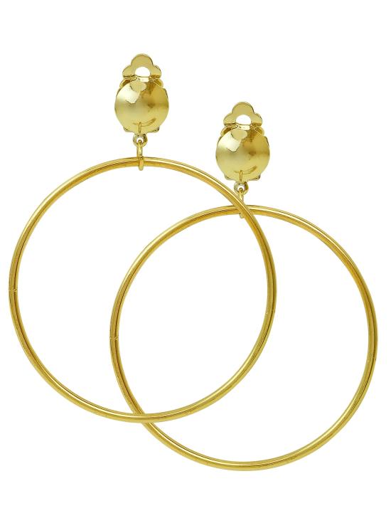 Pendientes de Aro Dorados Clip-On – Accesorio de Disfraz Gipsy, Pirata o Adivina (6 cm) | Widmann