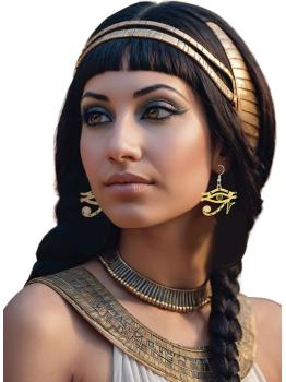 Pendientes Ojo de Horus Dorados – Accesorio Egipcio para Disfraces de Cleopatra y Faraona
