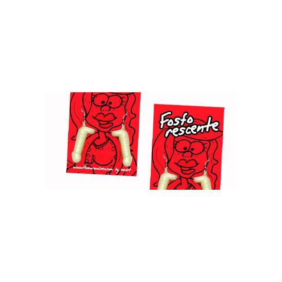 Pendientes Pene Fosforescente Pendientes Pene Fosforescente