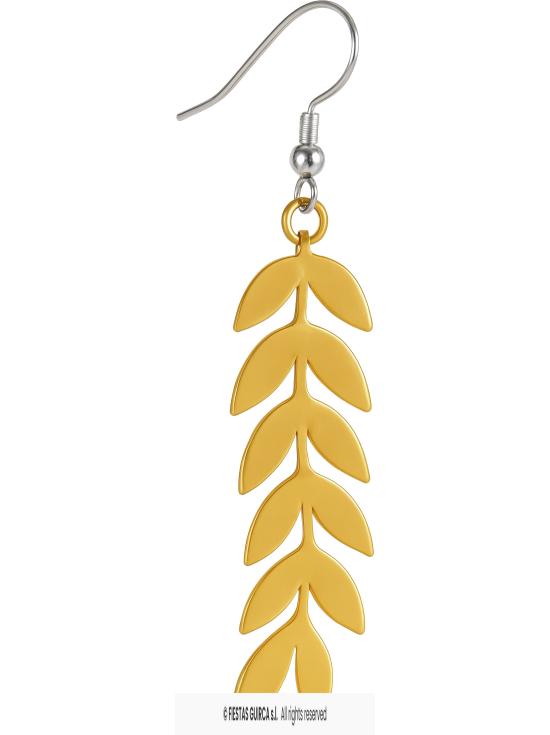 Pendientes Romana Dorada – Accesorio de Joyería para Disfraces de Emperatriz, Diosa y Dama de la Antigua Roma