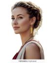 Pendientes Romana Dorada – Accesorio de Joyería para Disfraces de Emperatriz, Diosa y Dama de la Antigua Roma