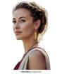 Pendientes Romana Dorada – Accesorio de Joyería para Disfraces de Emperatriz, Diosa y Dama de la Antigua Roma