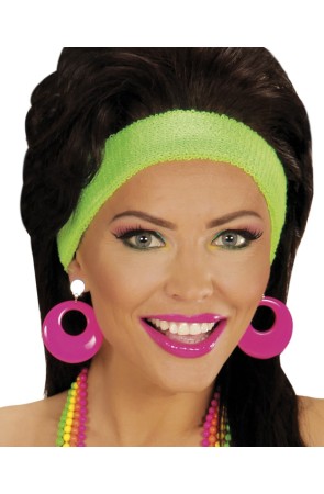 Pendientes Rosas Neon Pink Ladies Grease