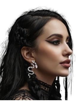 Pendientes Serpiente Plata 6 cm