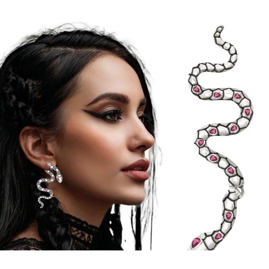 Pendientes Serpiente Plata 6 cm