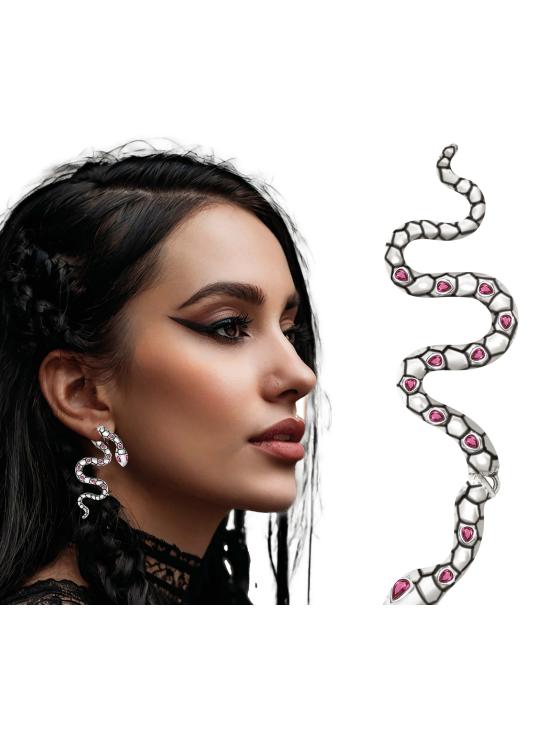 Pendientes Serpiente Plata 6 cm
