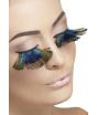 Pestañas Purpura Plumas Pavo Real