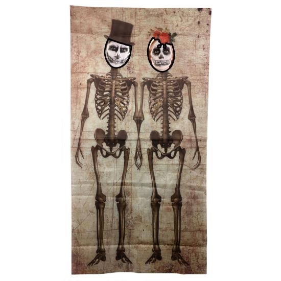 Photo call pareja de esqueletos 158x58 cm.