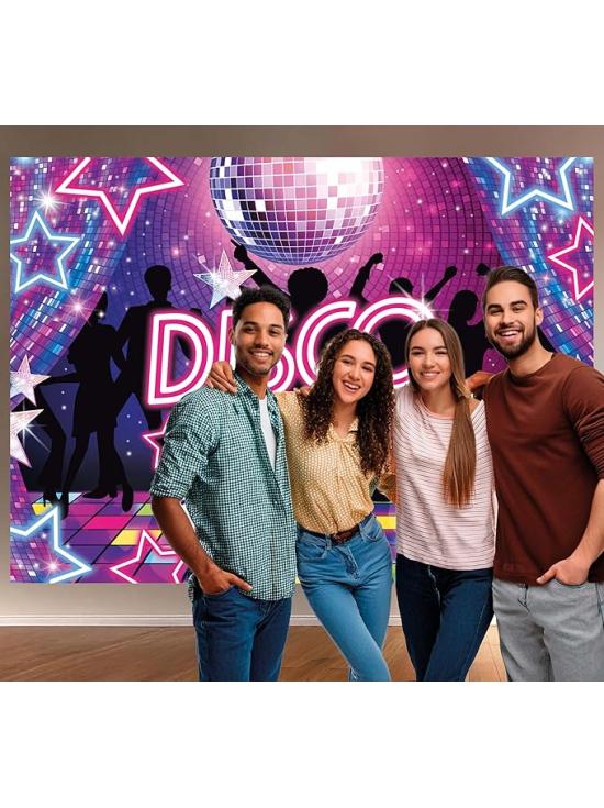 Photocall Disco Fever para fiestas años 70  220x150 cm
