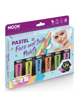 Pintura Neón Uv Rostro & Cuerpo Pastel 6x12ml