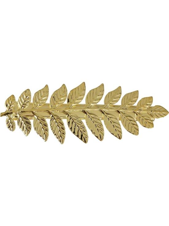 Pinza de Pelo Laurel Metálica Dorada – Accesorio de Disfraz para Fiestas de Época, Carnaval y Halloween
