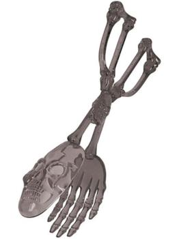 Pinzas para ensalada de esqueleto, gris, 28 cm