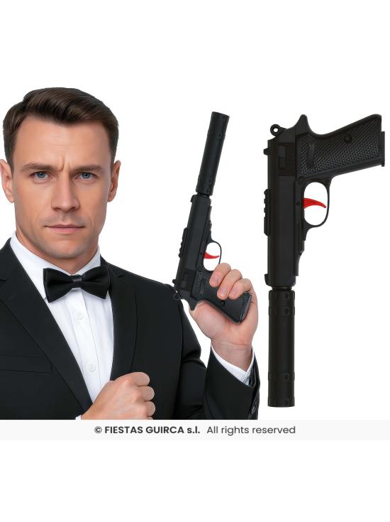 Pistola de Juguete con Silenciador (25 cm)