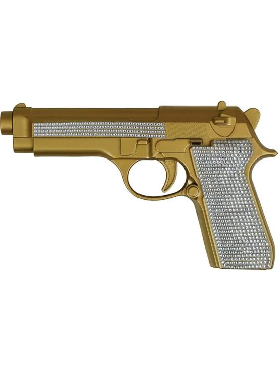 ✨ Pistola de Juguete Dorada con Brillantes