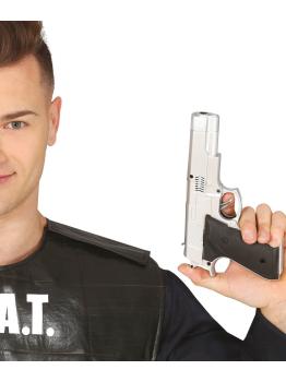 Pistola Disfraz Gris de 22 cms