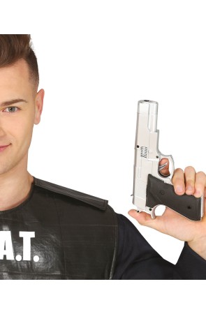 Pistola Disfraz Gris de 22 cms
