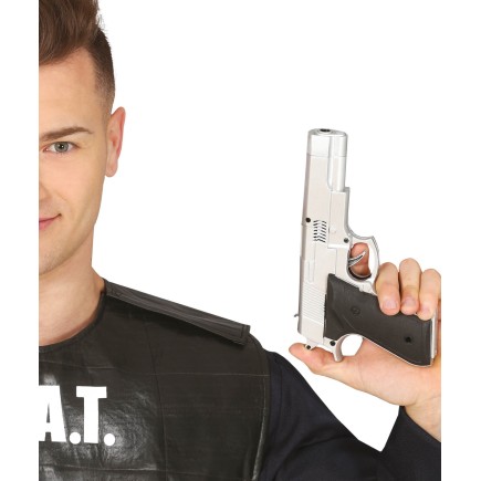 Pistola Disfraz Gris de 22 cms