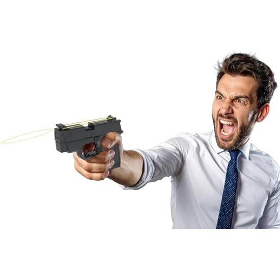 Pistola Lanzagomas Elásticas Negra 17 cm Pistola Lanzagomas Elásticas Negra 17 cm