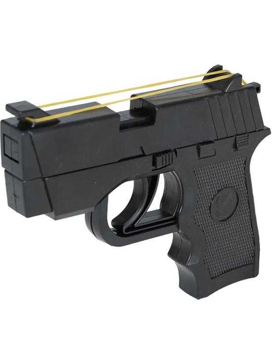 Pistola Lanzagomas Elásticas Negra 17 cm
