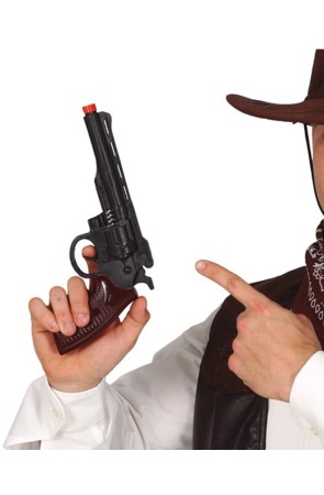 Pistola Vaquero Negra 28 cms