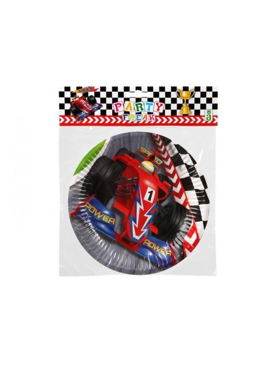 Platos coches F1 18 cm 6 uds