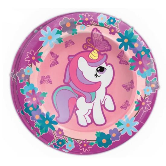 Platos Unicornio desechables 23 cms 8 uds