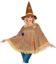 Poncho Espantapájaros con Sombrero – Disfraz de Halloween y Carnaval