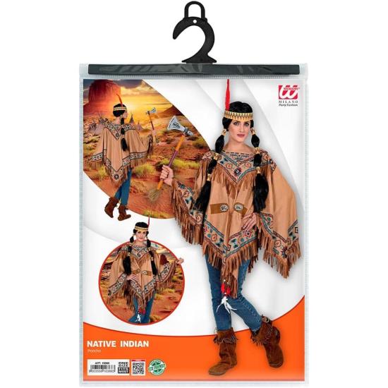 Poncho Indio con Flecos