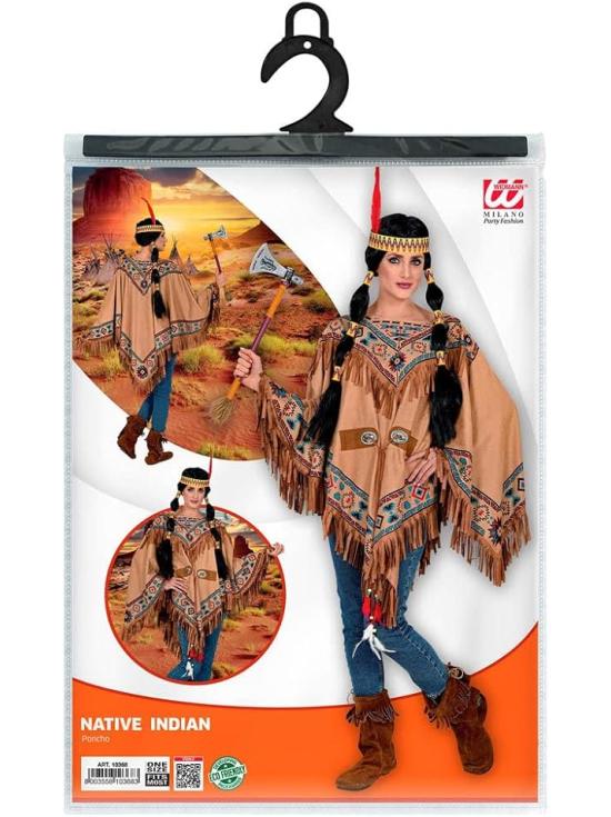 Poncho Indio con Flecos