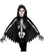 Poncho Infantil de Esqueleto con Capucha – Disfraz de Halloween y Carnaval