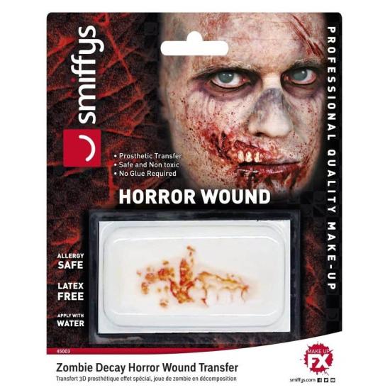 Prótesis herida terrorífica mejillas descomposición, Prótesis herida terrorífica mejillas descomposición,
