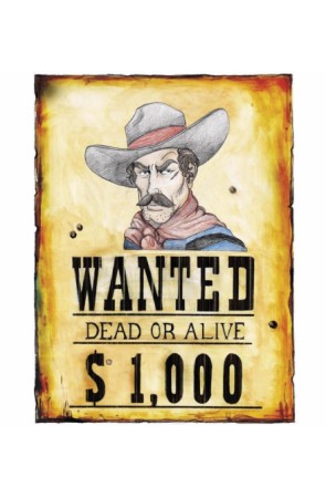 Poster Wanted 38 x 50 cms