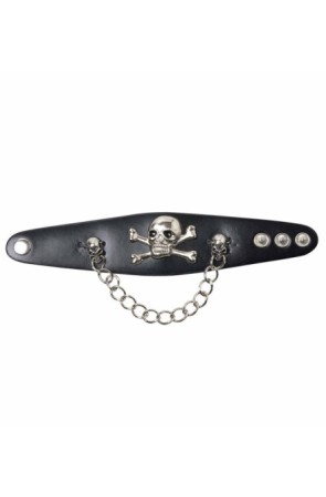 Pulsera calavera con cadenas