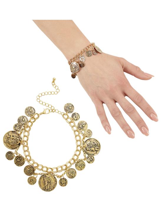 Pulsera con Monedas Doradas
