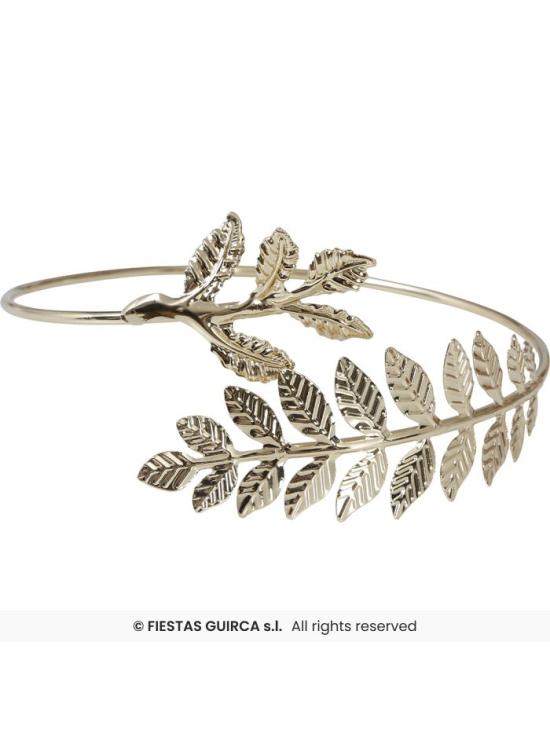 Pulsera Metálica de Laureles - Accesorio de Diosa Griega o Romana