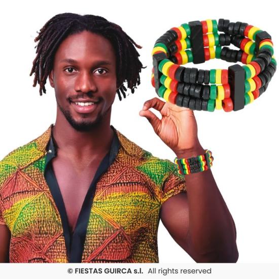 Pulsera Rasta Multicolor - Accesorio de Fiesta y Carnaval Pulsera Rasta Multicolor - Accesorio de Fiesta y Carnaval