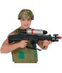 Rifle Lanzador de Agua (72 cm) - Juguete de Arma de Fuego para Fiestas de Verano y Graduación - Ideal para Cumpleaños y Despedidas de Soltero - Niños y Adultos - Negro Plata