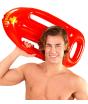 Salvavidas Hinchable Lujo 73 cm - Flotador Rojo Estilo Socorrista