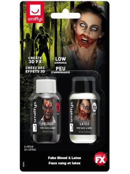 Sangre artificial y látex,2 x 29.57ml/1 US fl.oz