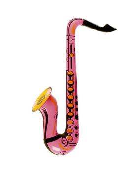 Saxofón Hinchable Rosa 60 cms